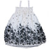 Little Girls Black White Leaves Chiffon Baby Doll Dress 24M-8 - SophiasStyle.com